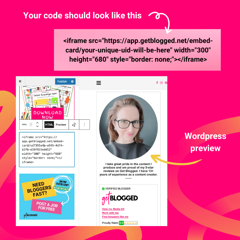 Grab the code for your Blogger Badge